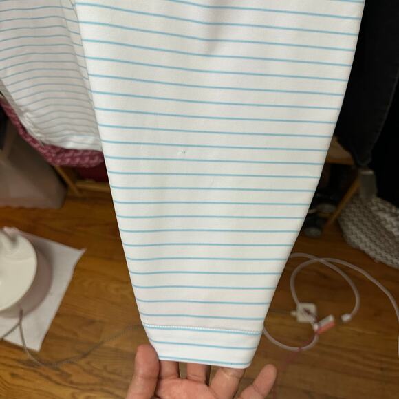 Peter Millar Summer Comfort Striped Polo Shirt American Express Large MS23EK08S - Picture 5 of 14